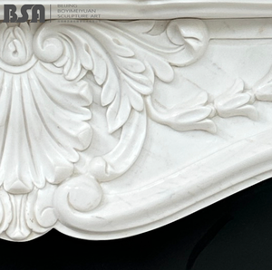 เตาผิงหินอ่อนธรรมชาติหินแกะสลักมือสำหรับใช้ในบ้านห้องนั่งเล่นโรงแรมอพาร์ทเมนท์อิสระ - Product Image 4