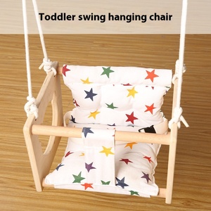 Gran oferta, columpio colgante de madera para interiores y exteriores, <span class=keywords><strong>hamaca</strong></span> de lona para bebés, para jardín de infantes, casa de juegos - Product Image 3