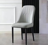 Chaise de cuisine et de restaurant en cuir PU au design moderne à prix avantageux avec pieds en métal pour la vente en gros