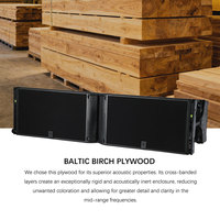 Altavoz de Línea de Rango Completo DBK K2 Dual de 12 Pulgadas, Equipo de Sonido Activo Personalizable, Sistema PA con Amplificador Integrado de 1800W
