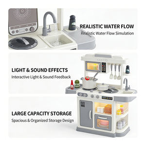 Juego de Cocina en Miniatura para Niños, con Estufa, Gabinete y Utensilios, para Jugar a la Cocina, Desarrollar la Imaginación y el Aprendizaje en Interiores - Product Image 2