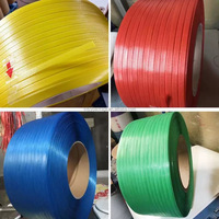 Sangle en polypropylène verte de 60 kg à 180 kg de force de traction, 0,6 mm, emballage automatique complet, durable, biodégradable