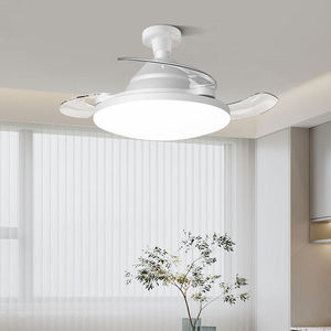 Ventilador de Techo Moderno Invisible con Luz LED, 5 Aspas, Cuerpo de Plástico, Control Remoto, Regulable, 5 Velocidades, Montaje Empotrado, Blanco, para Sala de Estar, DC - Product Image 5