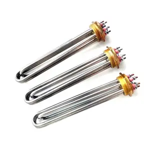 incoloy 840 electric immersion heater element stainless steel flange