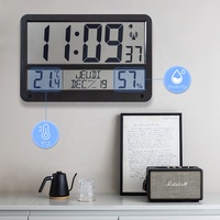Nouvelle promotion : Horloge murale numérique atomique grand format pour extérieur, avec écran LCD électronique, radio-pilotée, alarme et affichage de l'heure, idéale pour la salle de classe et le bureau.