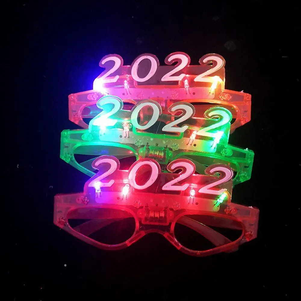 Lunettes lumineuses festives à LED colorées, à paillettes, pour fête de noël, KTV, déguisement Cool et tendance
