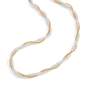 幾何学的な金メッキステンレス鋼ネックレスライト高級高級クラビクルチェーン女性のクロスボーダー旅行ジュエリー - Product Image 5