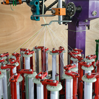 Machine à tresser les cordes élastiques plates en latex à 90 broches haute vitesse Yunbian avec roulement, 900W, haute productivité, 2000 ensembles