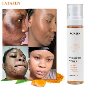 Clareamento facial de turmeric orgânico natural, tonificador e hidratante com vitamina c para a pele, para cuidados com a pele