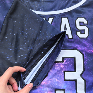 Maillot de <span class=keywords><strong>baseball</strong></span> personnalisé streetwear pour femme, coupe courte, violet dégradé, en twill, boutonné, par sublimation - Product Image 3