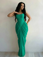 Robe longue plissée sans manches pour femme, 4 couleurs unies, décontractée, grande taille, pour soirée ou vacances, du S au XXL