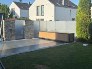 Couverture de <span class=keywords><strong>piscine</strong></span> rectangulaire sur mesure 2026, fonction de nettoyage, certifiée ISO9001, <span class=keywords><strong>marque</strong></span> BINSPAPO, pour la sécurité en polycarbonate - Product Image 4