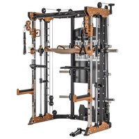 Machine Smith multifonctionnelle avec croisement de câbles et rack de musculation, équipement de gym complet pour usage domestique et commercial