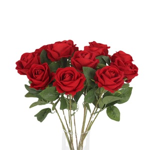 Roses artificielles en velours Jessie, 12 pièces, couleurs mélangées, pour décorations de mariage et de la Saint-Valentin - Product Image 5
