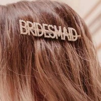 Épingles à cheveux en alliage métallique tendance avec strass en cristal, épingles à cheveux alphabet scintillantes pour accessoires de coiffure de fête