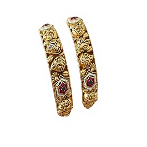 Stunning Premium Quality Gold Plated Brass Moissanite Beautiful Bangle For Women <b>And</b> girls Wedding Wear Collection - Product Image 2