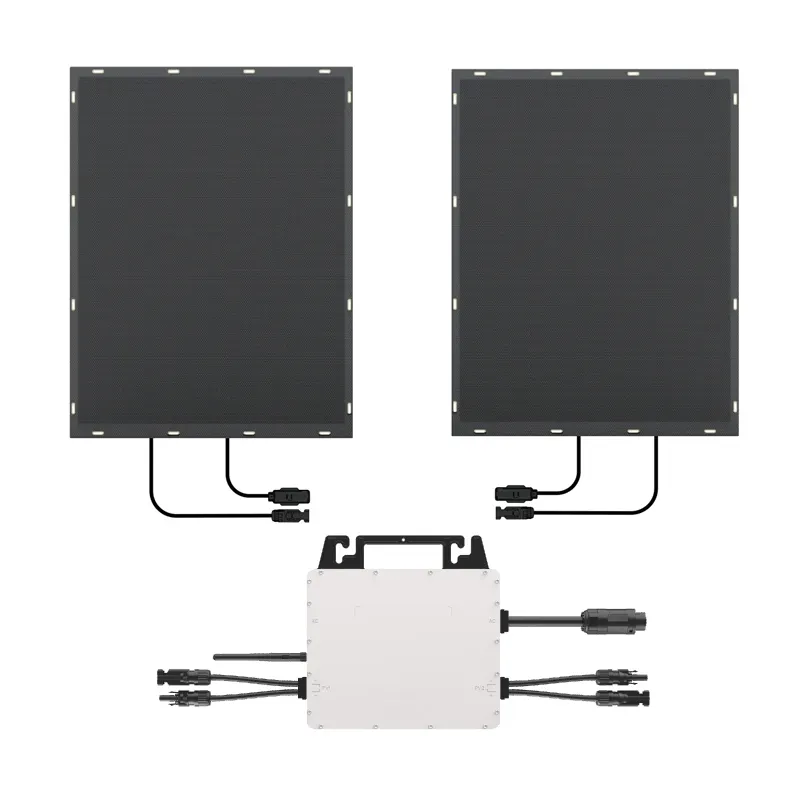 Fabrika fiyat kolay kurulum Plug-in & out balkon monte mikro invertör ile entegre 2/4/8 güneş panelleri