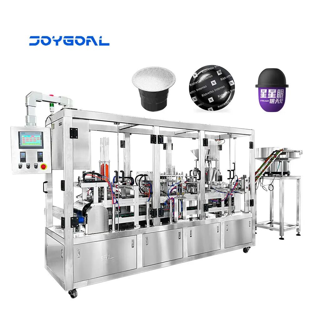 2024 Four Lanes Nespresso Coffee Capsule Filling Sealing Machine With Nitrogen and Servo Auger