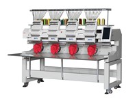 Machine à broder à 4 têtes, 12 aiguilles, équipement de broderie informatisé pour atelier de confection
