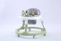 Déambulateur multifonction réglable anti-basculement et anti-jambes en O pour bébé, poussette pliable pour apprendre à marcher