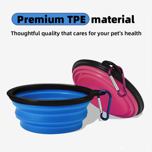 Cubiertas de Silicona Plegables Ecológicas con Logotipo Personalizado de Fábrica, 2 Tazones Plegables Portátiles para Mascotas, Perros y Animales Pequeños - Product Image 6