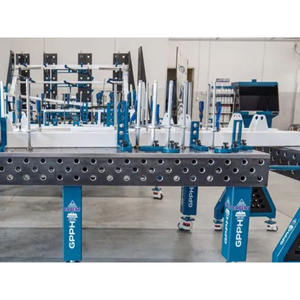 Banco de soldadura con ruedas SteelExpert GPPH 2x1mt, 25mm de espesor, agujeros de 28mm - Product Image 3