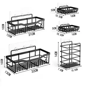 A muro 5 Pack in metallo appeso scaffale per doccia angolo bagno organizzatore cesto portaoggetti