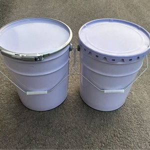 Tinplate Metal Paint <b>Bucket</b> 10L <b>20L</b> Cylinder With Pull Ring Lid For Chemical Storage - Product Image 1