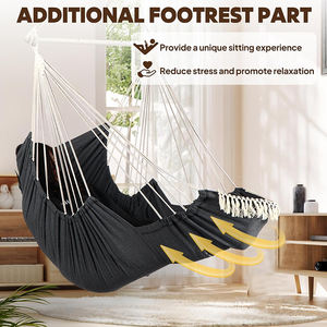 Nouvelle <span class=keywords><strong>chaise</strong></span> <span class=keywords><strong>hamac</strong></span> améliorée et <span class=keywords><strong>repose</strong></span>-pieds extensible pour jardin extérieur, barre d'écartement en acier, balançoire de patio, <span class=keywords><strong>chaise</strong></span> de relaxation de loisirs - Product Image 4