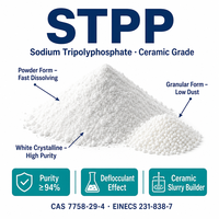 Tripolyphosphate de sodium de qualité alimentaire, additif pour la conservation de l'humidité des viandes et des fruits de mer, pureté 94%, CAS 7758-29-4, export en vrac