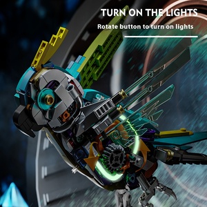 Mji Khối Parrot Máy Móc Moc Gạch 686Pcs Nhỏ Hạt Lắp Ráp Xây Dựng Khối Trẻ Em Xây Dựng Khối Thiết Lập Đồ Chơi Juguete 13052 - Product Image 3