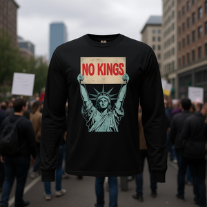 No Kings Statue Of Liberty Resist T-shirt a maniche lunghe - Product Image 3