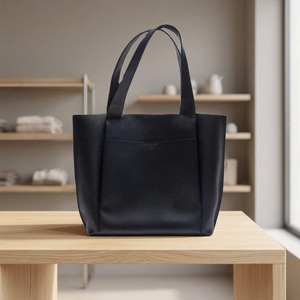 Sac à main de style occidental en cuir véritable avec fermeture éclair, bandoulière, doux, imperméable, écologique, design moderne et tendance - Product Image 1