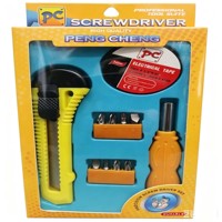Ensemble d'outils à main G805, Kits d'outils à main, Tournevis, Couteau, Brosse, Pince, Marteau, Ruban adhésif, Produit à 1 $, Série 1$ Matériel et Outils