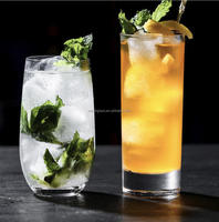 Verre Highball Premium en forme d'œuf 400ml, Tumbler Courbé Collins, Coupe à Mojito