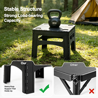 Mesa de Camping Plegable de Plástico Ligera y Portátil, Mesa de Picnic para Exteriores, Playa y Pesca