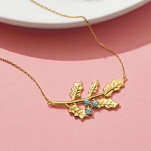 สร้อยคอทองแดงประดับเพทายหลากสีคุณภาพโรงงาน ดีไซน์สวยงาม พร้อมจี้<span class=keywords><strong>ดอก</strong></span>ไม้ประจำเดือนเกิด 12 เดือน ของขวัญสำหรับผู้หญิง - Product Image 4