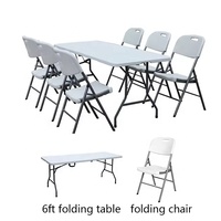 Tables pliantes rectangulaires en plastique de 150 cm pour patio, loisirs, camping, événements, fêtes, portables, tables pliantes en plastique pour centre de table