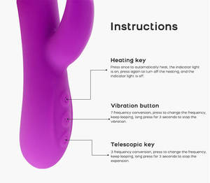 Vibratore flessibile all'ingrosso del masturbatore del coniglio dildo ricaricabile del silicone sicuro del corpo medico autoriscaldante per le donne - Product Image 4