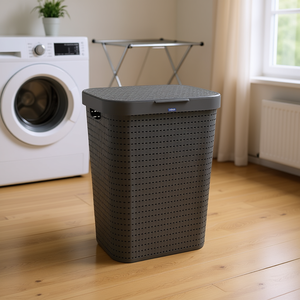 Contenedor de Ropa Sucia Rotho Country 40 L con Tapa para Uso en Interiores - Product Image 3