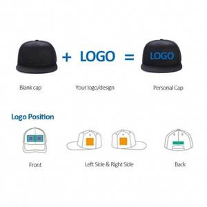 Gorra Snapback Personalizada con Logotipo Bordado en 3D, Gorra de Béisbol de Visera Plana, Estilo Urbano Informal - Product Image 2