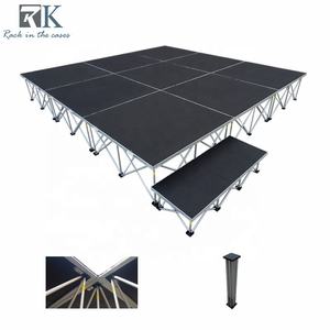 Plataforma de Escenario para Eventos de 3x3m, de Aluminio, Antideslizante, Portátil, Móvil, para Espectáculos y Exhibiciones - Product Image 1