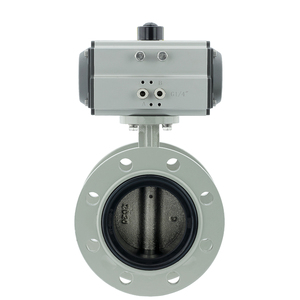 Válvula de Mariposa Neumática de Doble Desplazamiento Dn250 con Brida Central, Sello Blando y Hierro Dúctil para Aguas Residuales - Product Image 3