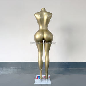 Maniquí brasileño BBL de cuerpo completo de fibra de vidrio de Venta caliente, maniquí africano dorado mate de cuerpo completo con curvas, <span class=keywords><strong>tetas</strong></span> <span class=keywords><strong>grandes</strong></span>, maniquí de culo grande para tienda - Product Image 4