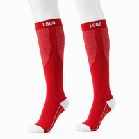 Chaussettes de football professionnelles à compression, antidérapantes, à tube long, respirantes, haute performance, pour le sport