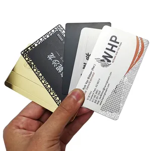 מכירה לוהטת מעולה באיכות כרטיס ביקור אלומיניום כרטיס ביקור הדפסת מתכת כרטיס ביקור