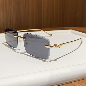 Carjia Frameless Square <b>Sunglasses</b> UV400 PC Lens Lightweight Unisex Fashion Retro Style - Product Image 1