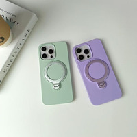 Funda Antigolpes 2 en 1 de TPU + PC para iPhone 17 16 15 14 13 Pro Max, Protección de 360 Grados °   Soporte de Anillo Magnético Giratorio con Cubierta de Protección Completa