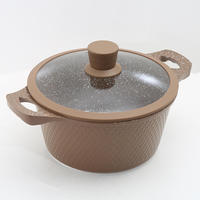 Ensemble de cuisine de haute qualité 10 pièces avec revêtement en granit, casseroles et poêles en fonte d'aluminium