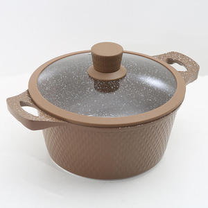 高品質キッチン10点調理器具セット 花崗岩コーティング調理器具セット フライパン 鋳造アルミニウム製調理鍋 ソースパン - Product Image 5